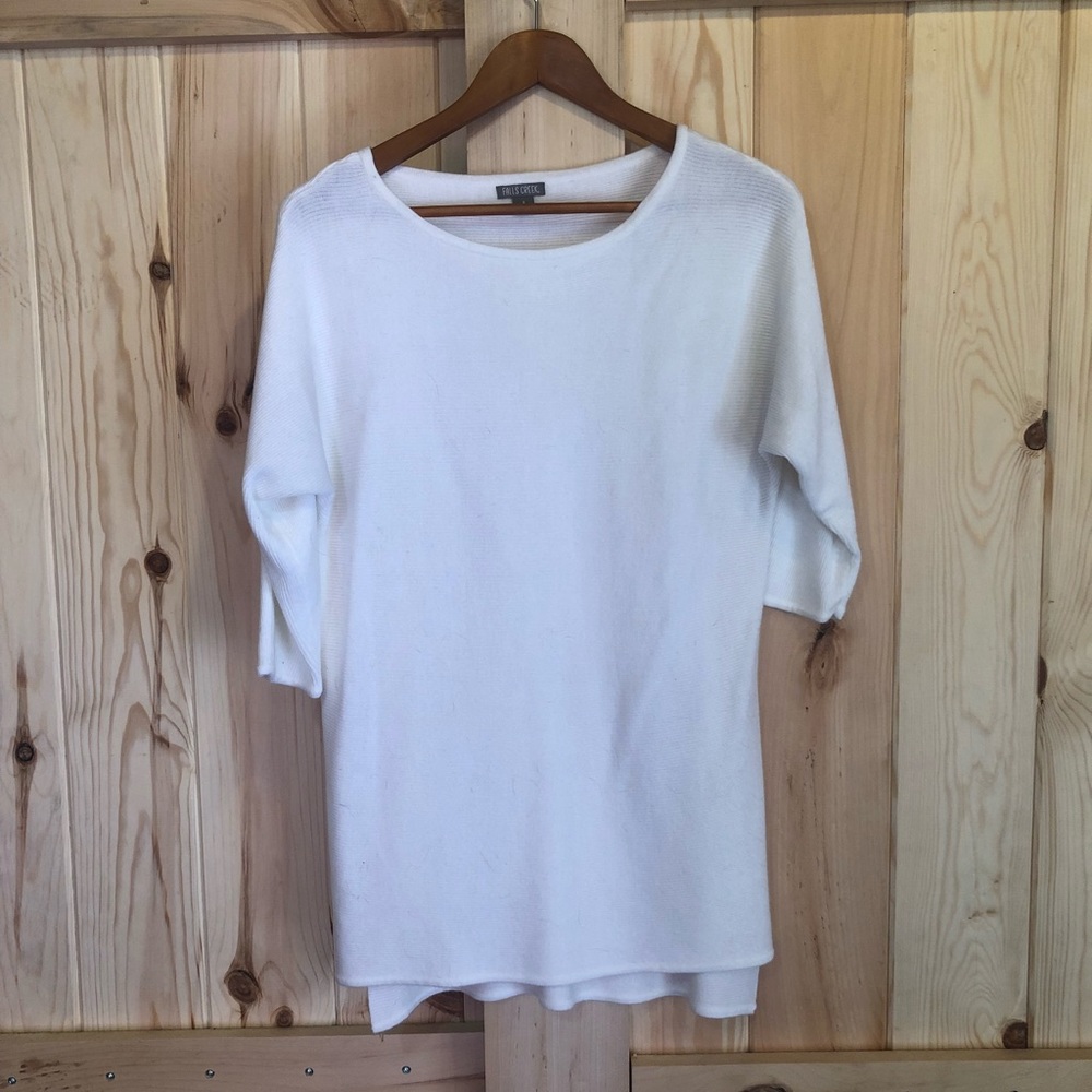 White sweater dress